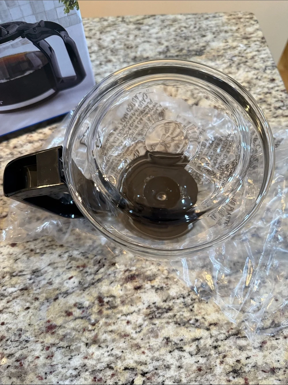 Mainstays 12 Cup Coffee Maker Replacement Carafe Glass Pot Black Handle NEW